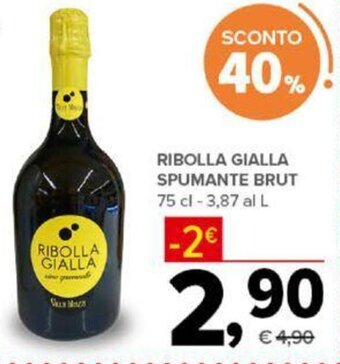 Todis RIBOLLA GIALLA SPUMANTE BRUT 75 cl offerta