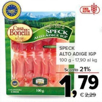 Todis Casa Bonelli SPECK ALTO ADIGE IGP 100 g offerta