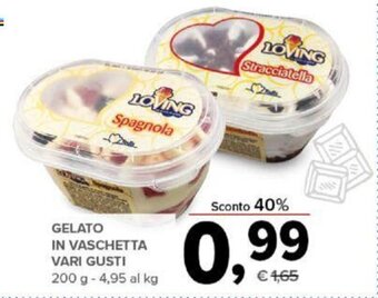 GELATO IN VASCHETTA VARI GUSTI 200 g