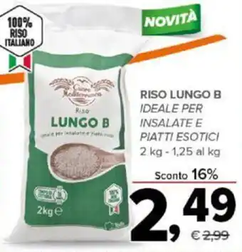 Todis RISO LUNGO B IDEALE PER INSALATE E PIATTI ESOTICI 2 kg offerta