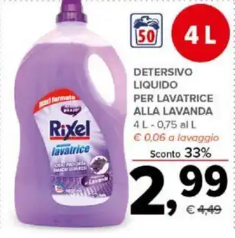 Todis DETERSIVO LIQUIDO PER LAVATRICE ALLA LAVANDA 4L offerta