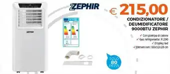 Todis CONDIZIONATORE / DEUMIDIFICATORE 9000BTU ZEPHIR offerta