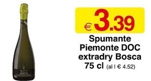 Sì con te Bosca spumante piemonte doc extradry offerta