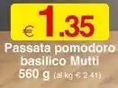 Sì con te Mutti passata pomodoro basilico offerta