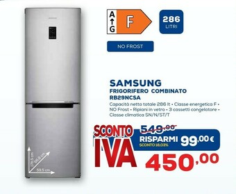 Euronics Samsung Frigorifero Combinato RB29NCSA offerta