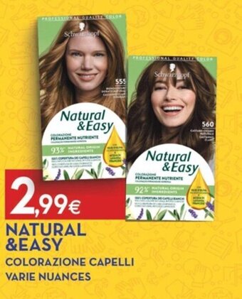 Proshop NATURAL & EASY COLORAZIONE CAPELLI VARIE NUANCES offerta