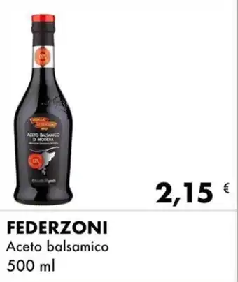 Iper Tosano FEDERZONI Aceto balsamico 500 ml offerta