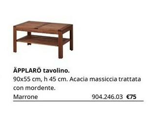 IKEA Applaro Tavolino offerta
