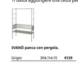 IKEA Svano Panca Con Pergola offerta