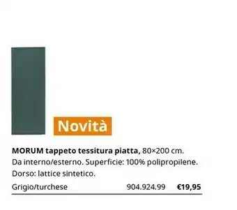 IKEA Novità Morum Tappeto Tessitura Piatta offerta