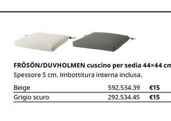 IKEA Fròsòn/duvholmen Cuscino Per Sedia offerta