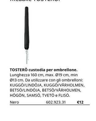 IKEA Tostero Custodia Per Ombrellone offerta