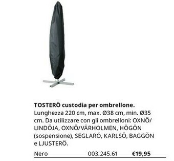 IKEA Tostero Custodia Per Ombrellone offerta