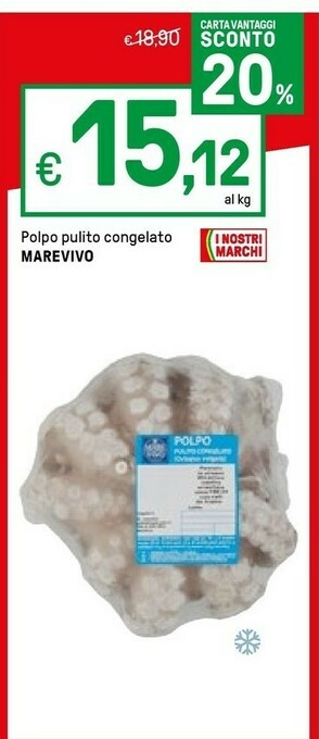 Iper La Grande Marevivo Polpo Pulito Congelato offerta