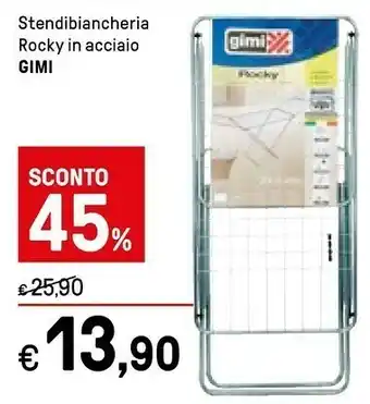 Iper La Grande Gimi Rocky Stendibiancheria Da Pavimento Argento offerta