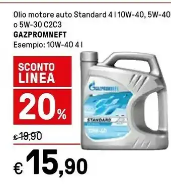 Iper La Grande Gazpromneft-lubricants Olio Motore Sintetico Standard 5W-40 4L offerta