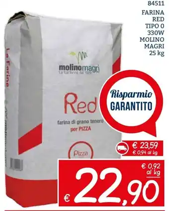 Zona FARINA RED TIPO Ο 330 W MOLINO MAGRI 25 kg offerta