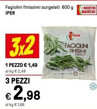 Iper La Grande Iper Fagiolini Finissimi Surgelati offerta