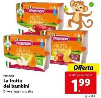 Lidl Plasmon La Frutta Dei Bambini offerta