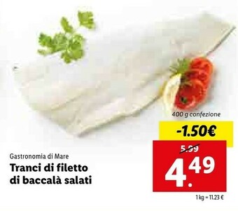 Gastronomia di mare Tranci Di Filetto Di Baccalà Salati