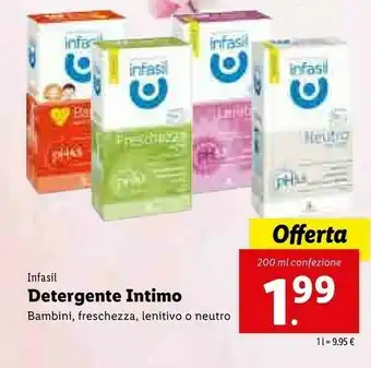 Lidl Infasil Detergente Intimo offerta