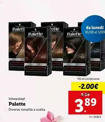 Schwarzkopf Palette Diverse Tonalità A Scelta