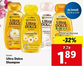 Lidl Garnier Ultra Dolce Shampoo offerta