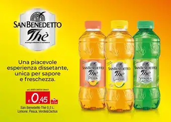 Zona San Benedetto Thè 0,5 L: Limone, Pesca, Verde&Cactus offerta