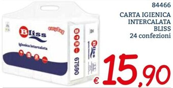 Zona CARTA IGIENICA INTERCALATA BLISS 24 confezioni offerta