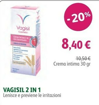 Lloyds Farmacia Vagisil 2 In 1 Crema Intima offerta