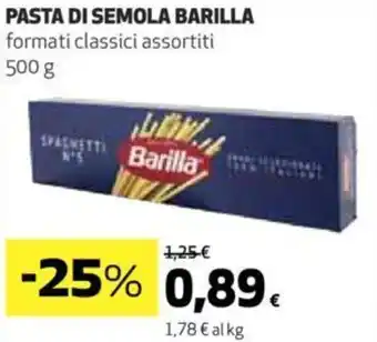 PASTA DI SEMOLA BARILLA formati classici assortiti 500 g