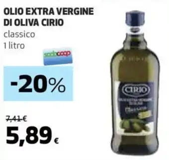 Ipercoop OLIO EXTRA VERGINE DI OLIVA CIRIO classico 1 litro offerta
