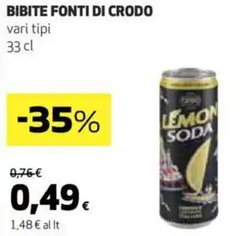 BIBITE FONTI DI CRODO vari tipi 33 cl