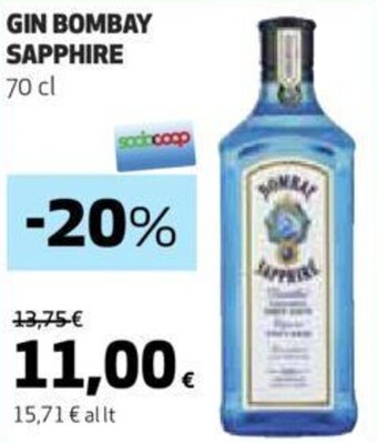 Ipercoop GIN BOMBAY SAPPHIRE 70 cl offerta