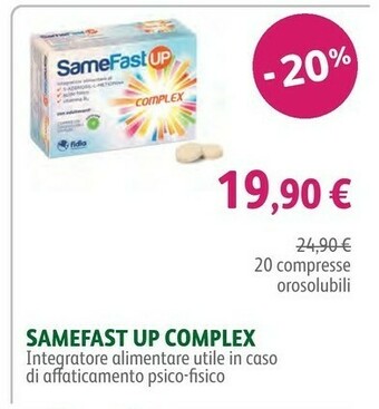 Samefast Up Complex Integratore Alimentare Utile In Caso Di Affaticamento Psico-fisico