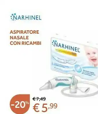 Prenatal Narhinel Aspiratore Nasale Con Ricambi offerta