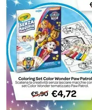 Coloring Set Wonder Paw Patrol