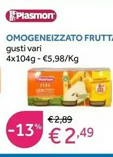 Prenatal Plasmon Omogeneizzati Frutta offerta