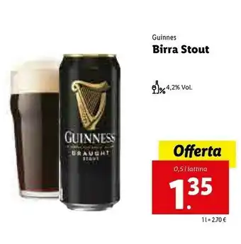 Lidl Guinness Birra Stout offerta
