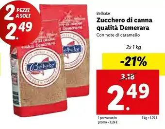 Lidl Belbake Zucchero Di Canna Qualita Demerara offerta