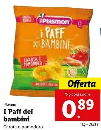 Plasmon I Paff Dei Bambini Carota E Pomodoro