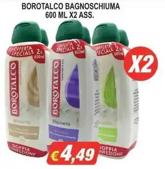 Maury's BOROTALCO BAGNOSCHIUMA 600 ML X2 ASS. offerta