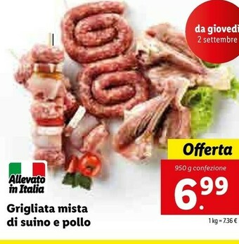 Lidl Grigliata Mista Di Suino E Pollo offerta
