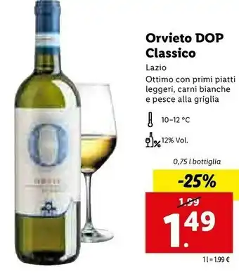 Lidl Lazio Orvieto Dop Classico offerta