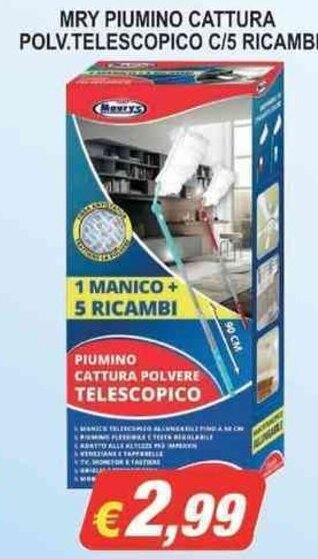 MRY PIUMINO CATTURA POLV.TELESCOPICO C/5 RICAMBI