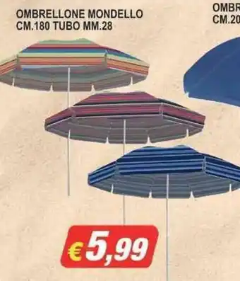 Maury's OMBRELLONE MONDELLO CM.180 TUBO MM.28 offerta