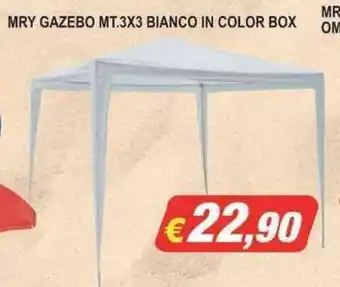 MRY GAZEBO MT.3X3 BIANCO IN COLOR BOX