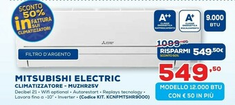 Euronics Mitsubishi Electric MSZ-HR25VF + MUZ-HR25VF Climatizzatore Split System Bianco offerta