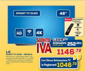 Euronics LG Smart Tv Oled 48C16LA offerta