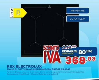 Euronics Electrolux Piano Di Cottura Ad Induzione Con Bridge CIL6343 offerta